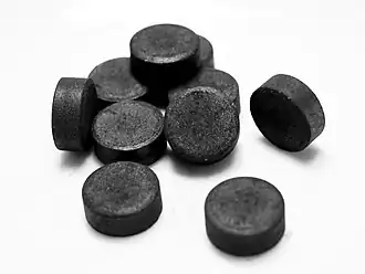 Pills of bone char