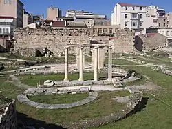 View from south. Here is visible the تتراکونش, built in the court of the library