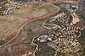 مستوطنة حلميش وبجانبها قرية النبي صالح