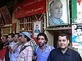 السيد محمد نوار الربيع قبائلي أمام مقر الجبهة الديمقراطية لتحرير فلسطين في بيروت - تشرين الأول 2013