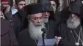 بطريريك القدس ثيوفيلوس الثالث في بيان احتجاجي ضد التعسفات الإسرائيلية بشأن مسيحيي فلسطين.