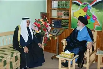 الشيخ سعد عبد علوان الرماحي مع السيد حسين الصدر في الكاظمية