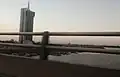 منظر برج الهيئة القومية للاتصالات من فوق جسر المنشية
