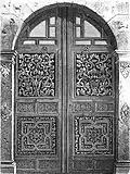 رسمة لبوابة قصر الباي