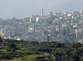 منظر عام لبقايا خربة الشجرة شمال مدينة سلفيت