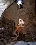أحد الكهوف في أراض القرية.