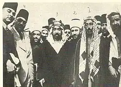 الملك عبد الله مع شيوخ في الشام.
