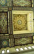 زخرفة السقف بمسجد السيدة زينب بالقاهرة.
