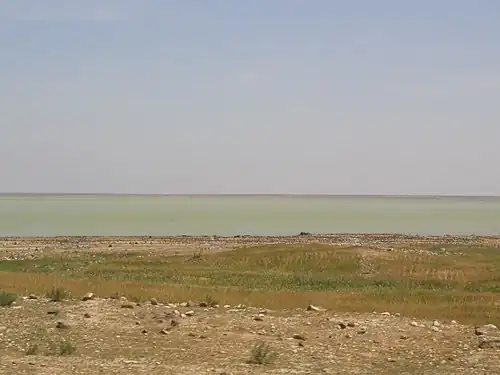 لقطة من الجنوب باتجاه الشمال للقطاع الأوسط في سبخة الجبول.