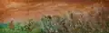 صب الوان متنوعة على كانفس و رسم عبر المدرسة السريالية. تحكي الجدارية المكونة من اربع لوحات خلافات وثورات البشر ضد بعضهم البعض وعلاقتهم باليد المعطاءة في الحياة. أُنتجت عام 2001 م