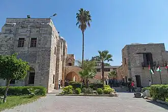 قصر الباشا في حي الدرج في غزة قبل القصف الإسرائيلي  في ديسمبر/كانون الأول 2023، في إطار مخطط الاحتلال لطمس وتدمير التراث الوطني الفلسطيني.