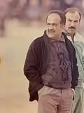 كاظم مجيد ومشاهدة تدريبات الفريق