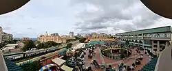 صورة عامة للنادي. تظهر الترام و كلية سان مارك على الجانب الأيسر و مدرسه ليسيه الحريه علي الجانب الايمن.