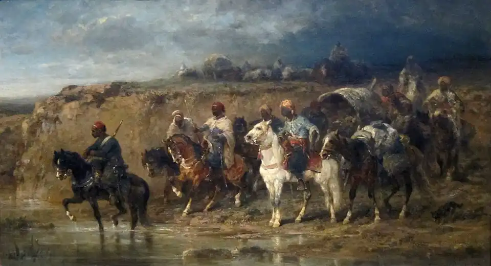 قافلة عربية (1860).