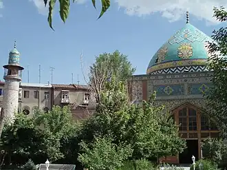 A modern view from the courtyard towards the prayer hall