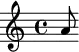 \relative c'' {a8}