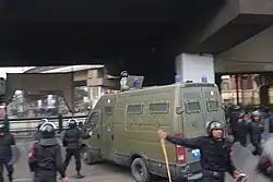 مدرعة شرطية&nbsp;[الإنجليزية] تابعة لجهاز الأمن المركزي المصري أثناء الثورة