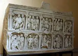 Sarcophagus of Junius Bassus, marble, Rome circa 359.