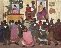 Candombe (óleo s/cartón) (oil on cardboard) 53x68cm