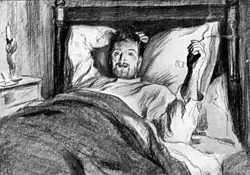 "الاستيقاظ" رسم للكاتب الروسي ليو تولستوي 1900
