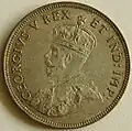 1925 East African 1 Shilling coin obverse