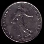 1 French franc 1991 coin obverse