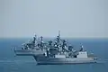Frigates HS Spetsai, F-453 and HS Bouboulina, F-463, at Phaleron Bay.