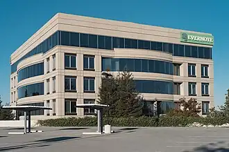 المقر الرئيسي لشركة Evernote Corporation في ريدوود سيتي ، كاليفورنيا (2016).