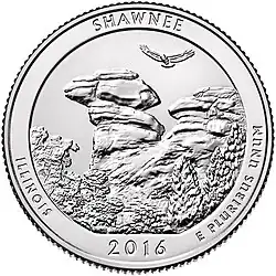 2016 America The Beautiful Quarters - Shawnee Illinois Reverse