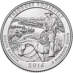 2016 America The Beautiful Quarters - Theodore Roosevelt North Dakota Reverse