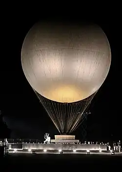 Balloon carrying Paralympic flame
