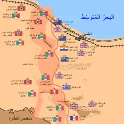 خريطة لمعركة العلمين الثانية.