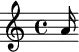 \relative c'' {a16}