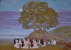 Pericón (óleo s/cartón) - (a creole dance) (oil on cardboard) - 70x100