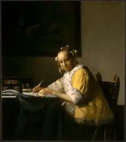 يوهانس فيرمير, A Lady Writing a Letter, 1665-1666