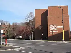 Modern brick building seen from across street