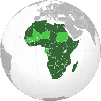 Map of African Union