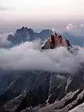 منظر للغروب من أعلى القمة