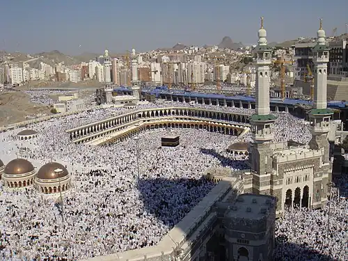 صورة من الأعلى للمسجد الحرام