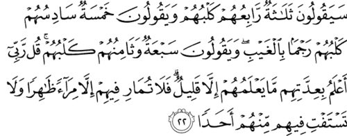 سورة الكهف (18) آية 22
