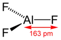 Aluminum fluoride in the gas phase at 1000°C