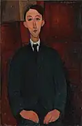 [en→ar]Amedeo Modigliani, Portrait of the painter Manuel Humbert, 1916