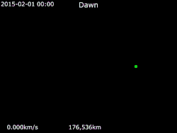 Animation of Dawn trajectory around Ceres