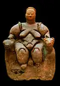 Mother Goddess from Çatalhöyük, frontal view