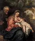 Rest of the Holy Family during the الهرب إلى مصر (around 1630) ألت بيناكوثيك، ميونخ