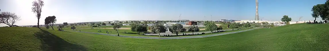 منظرٌ بانوراميٌ لحديقة أسباير.