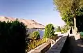 A view to Nile's west bank from the Aswan Botanical Garden.
