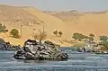 جزر صخرية قرب شلالات النيل الأولى بأسوان