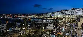 At night in Algiers, Algeria
