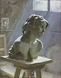 1886 ( داخل استوديو في باريس&nbsp;&nbsp;[لغات أخرى]‏ ، المتحف الوطني ، ستوكهولم)